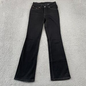 Levi's 517 Jeans Womens 1 JR Black Boot Cut Low Rise Made in USA Stretch Denim